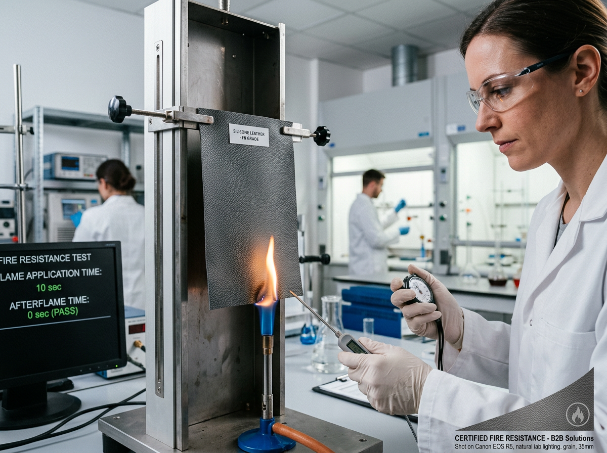 super flame retardant silicone leather UL94 V0